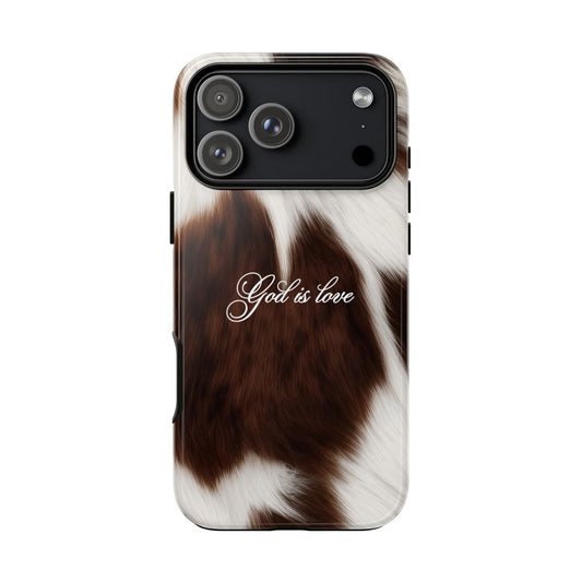 God is love Cow phone case