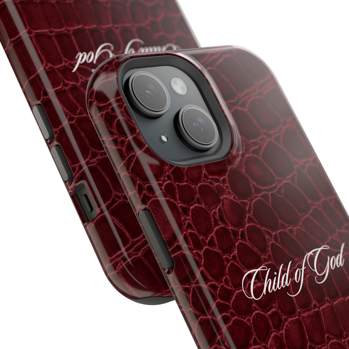 Child of God Burgundy Croc MagSafe Phone Case