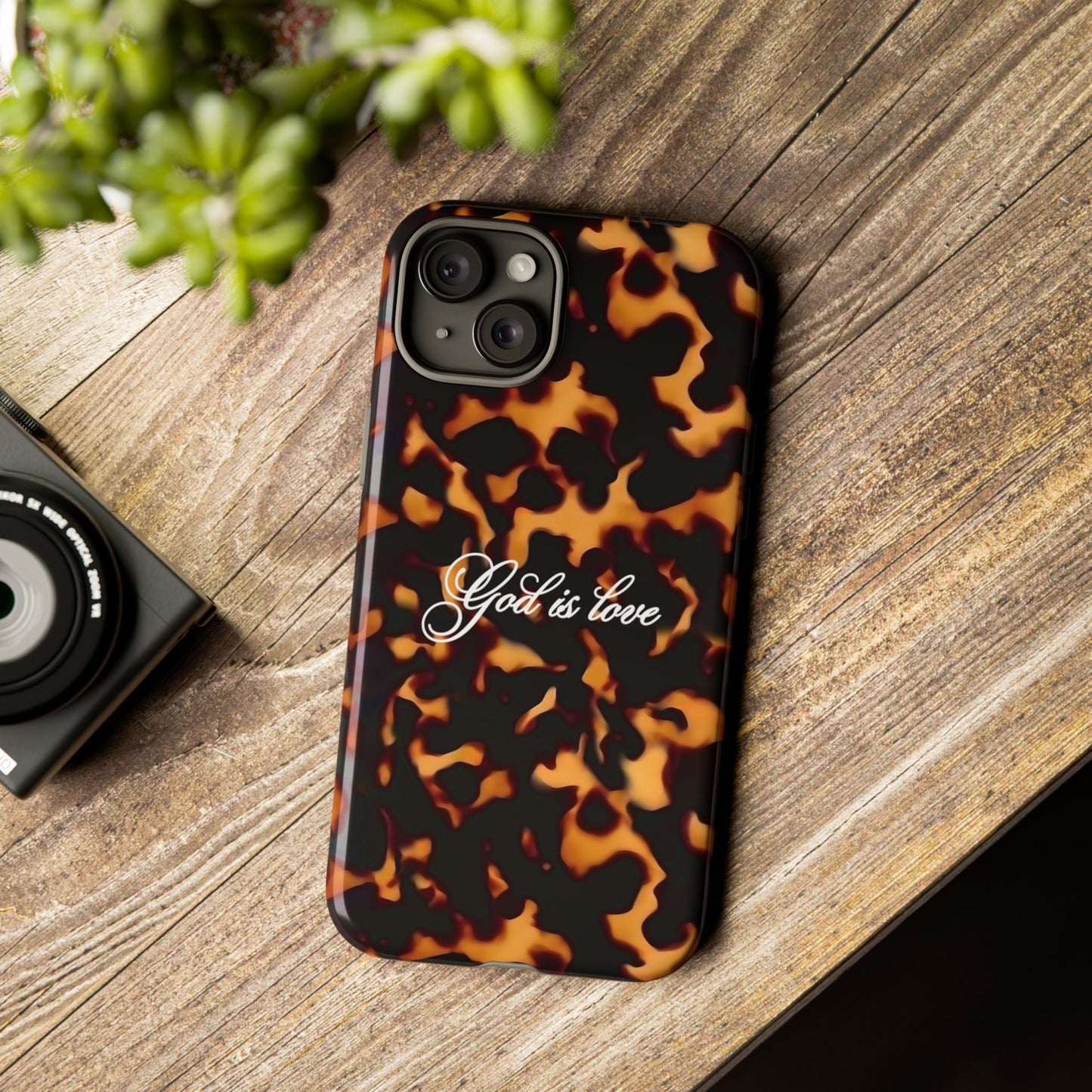 God is love Tortoise shell phone case