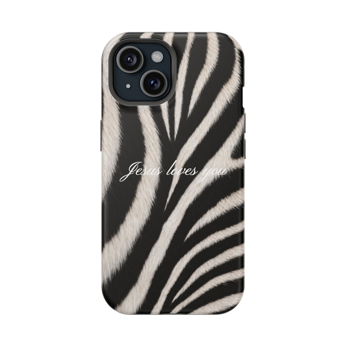Jesus loves you Zebra MagSafe Phone Case