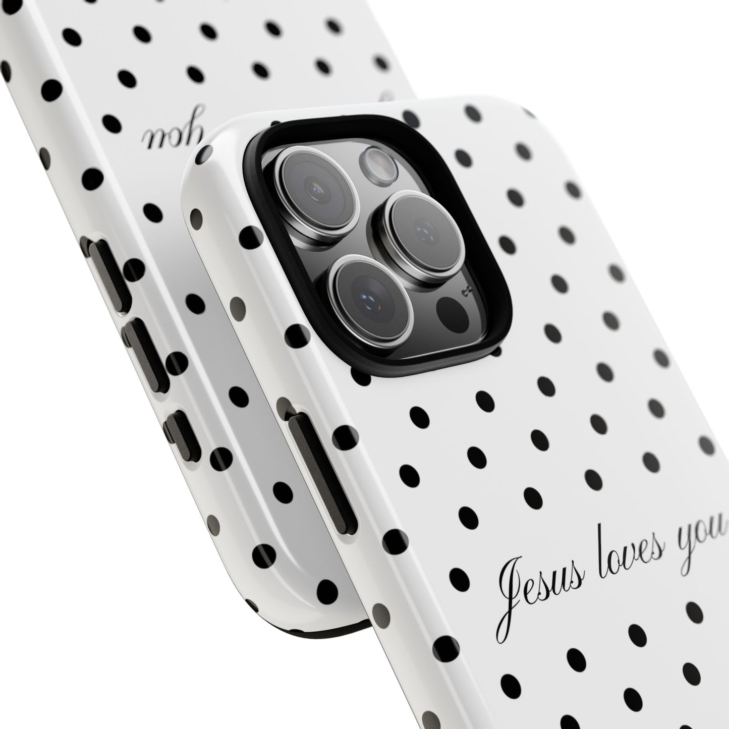 Jesus loves you Polka Dot Phone Case