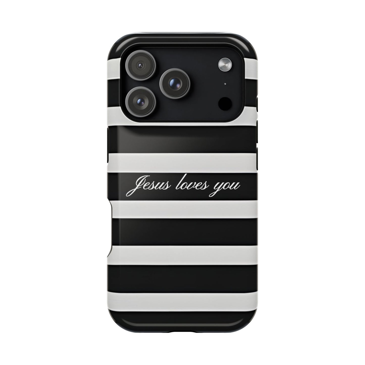 Jesus loves you Striped MagSafe Phone Case