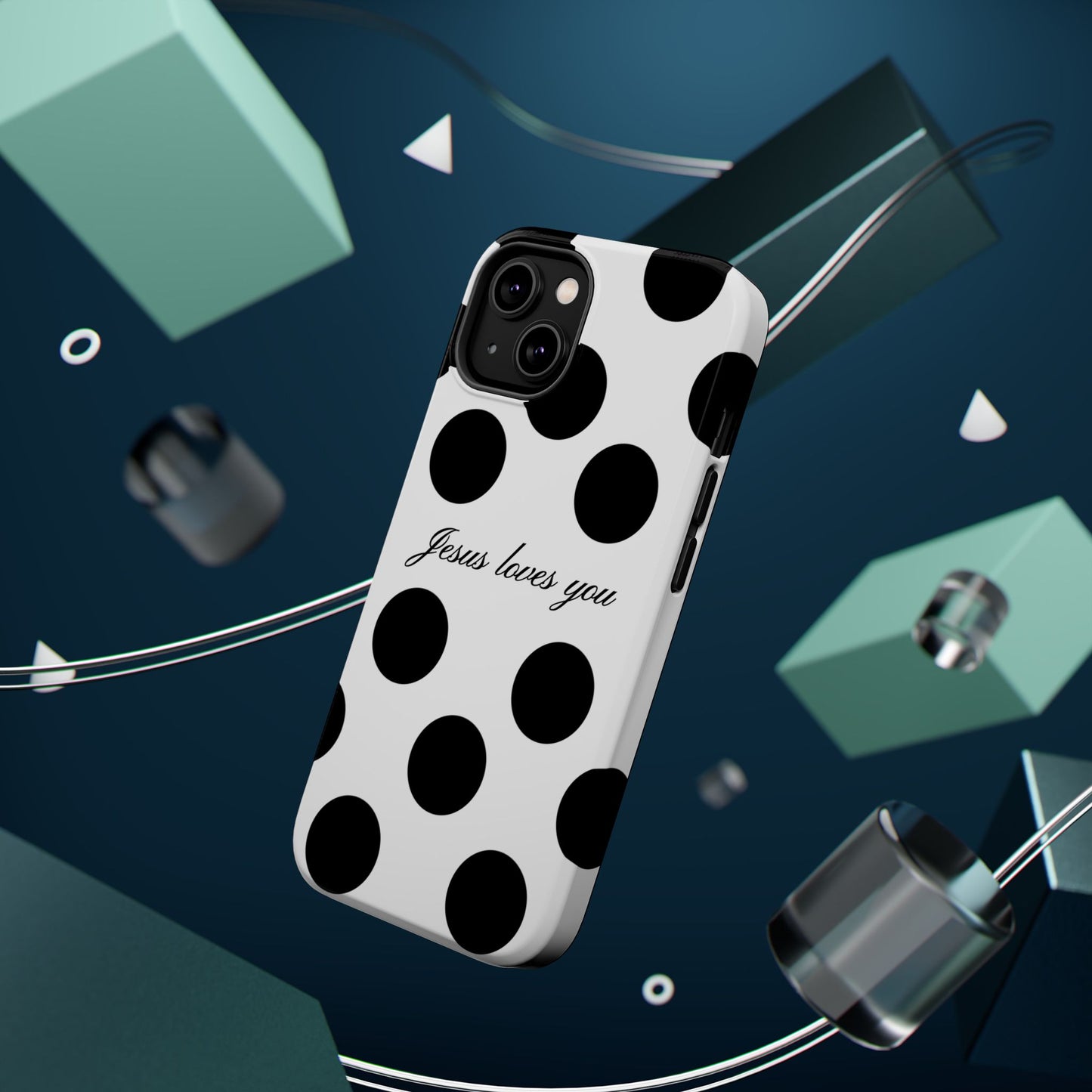 Jesus Loves You Macro Polka Dot Phone Case MagSafe