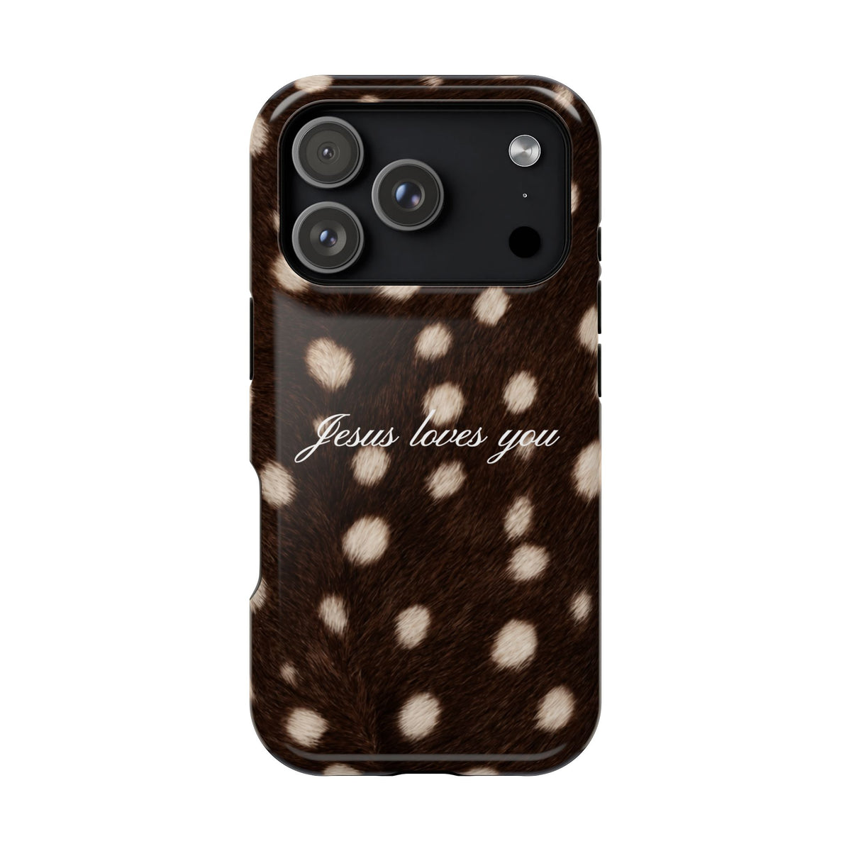 Jesus loves you Dark Fawn MagSafe Phone Case