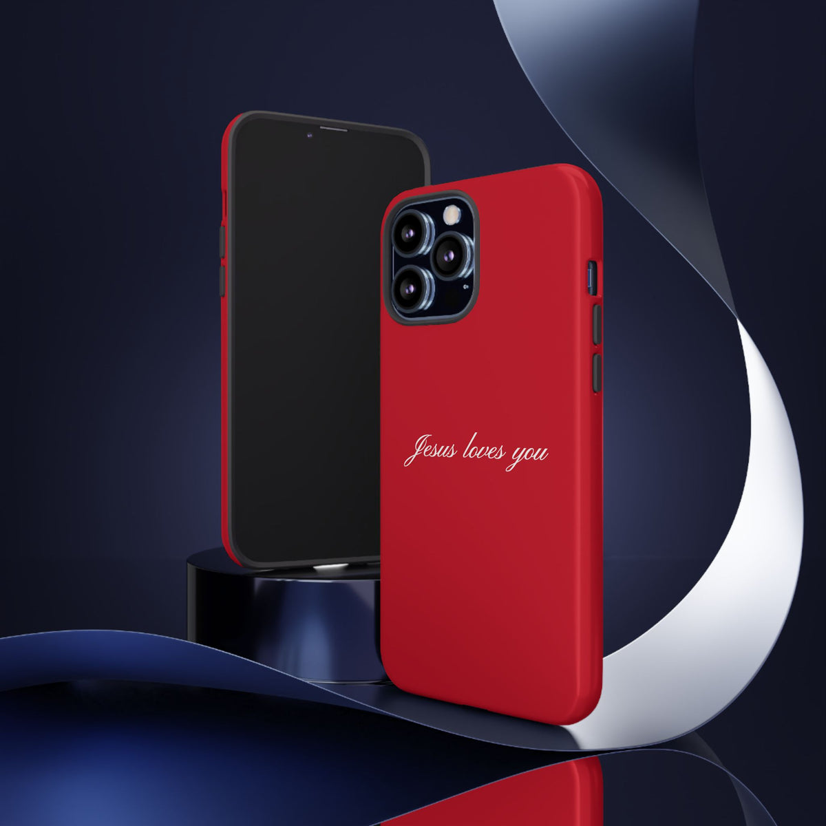 Jesus loves you Red Phone Case
