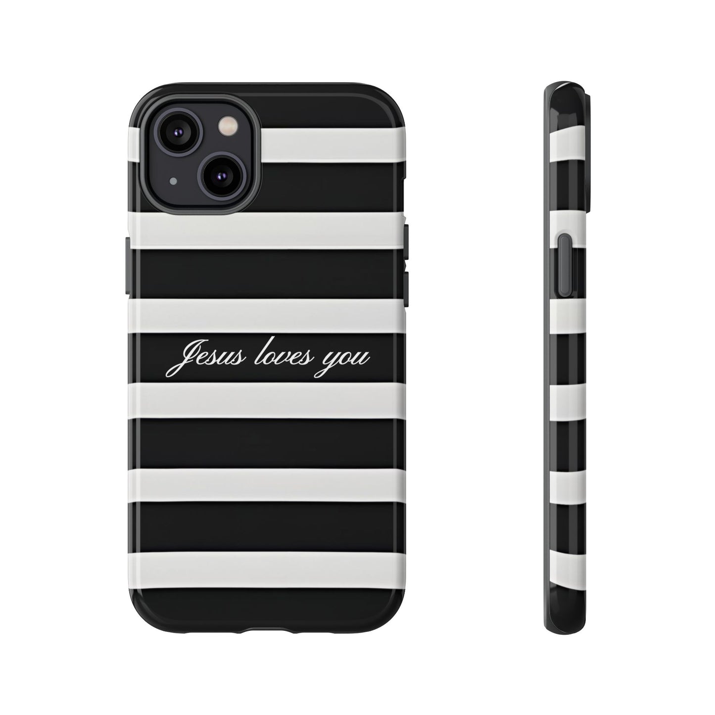 Jesus loves you Stripe Phone Case