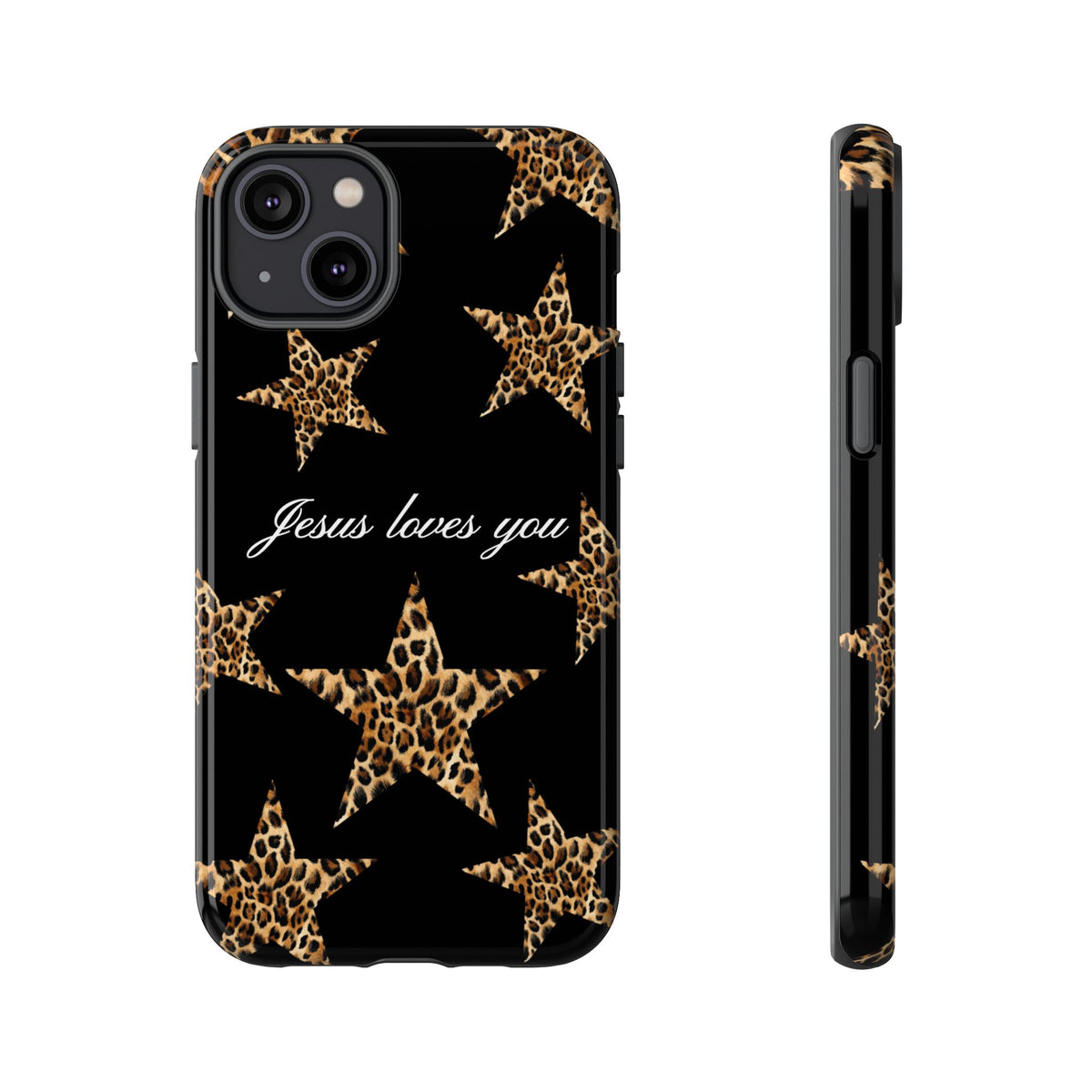 Jesus loves you Leopard Star phone case