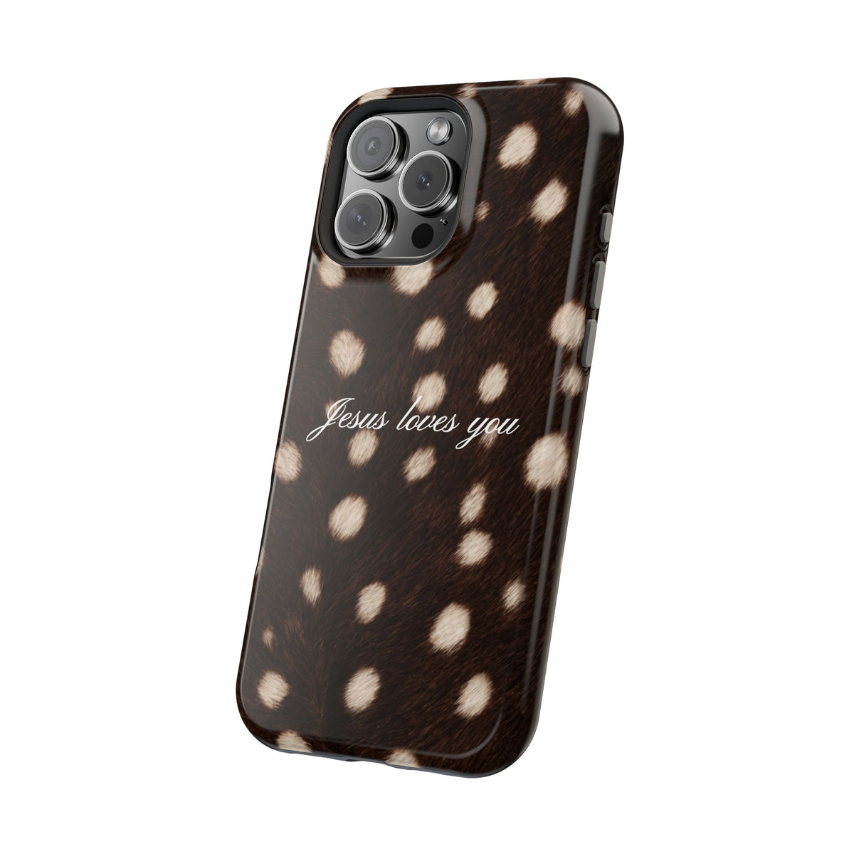Jesus loves you Dark Fawn MagSafe Phone Case