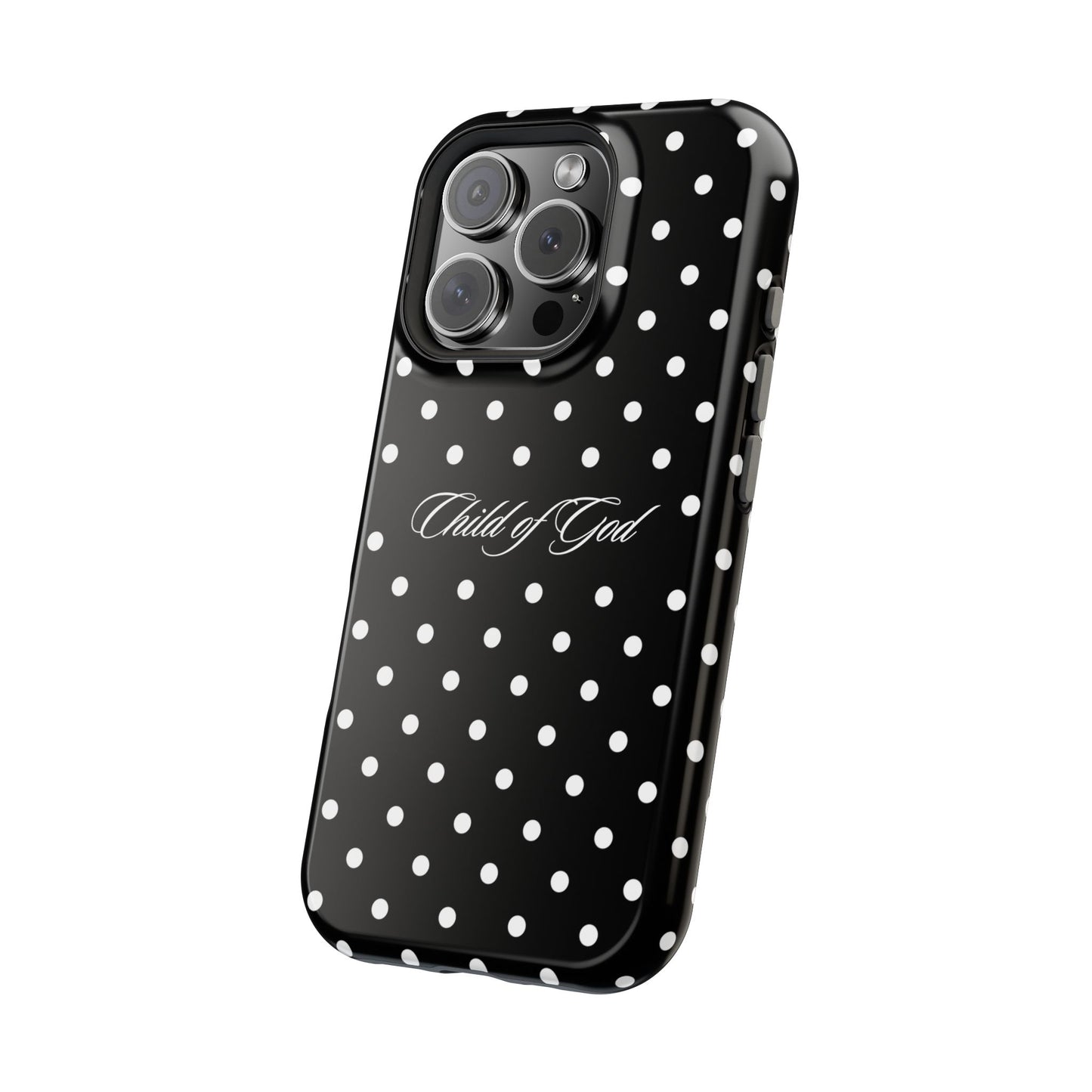 Child of God Black Polka Dot MagSafe Phone Case