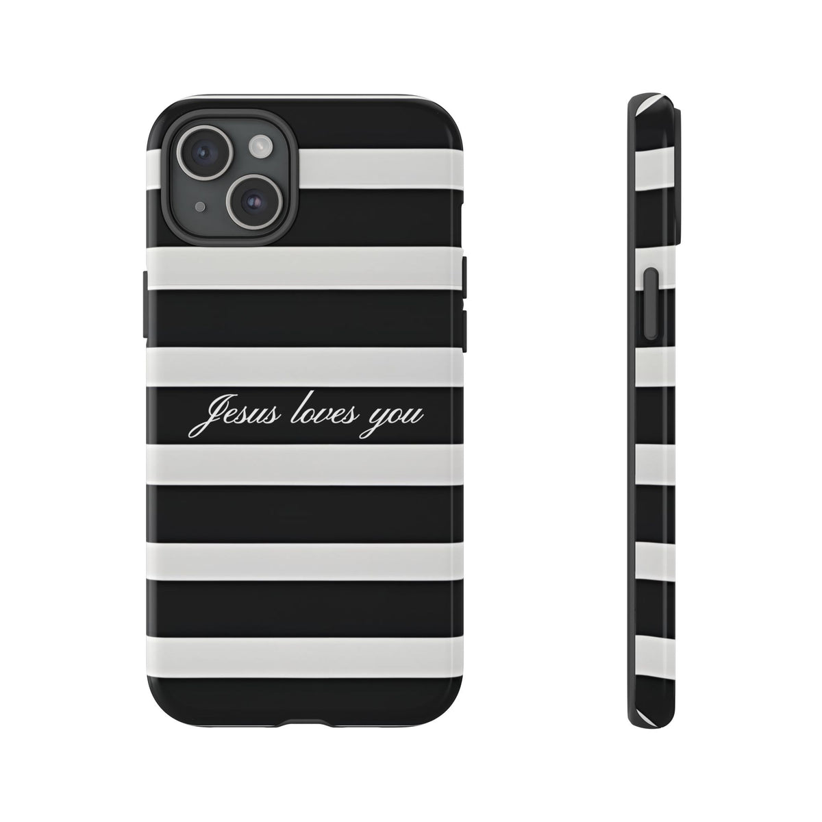 Jesus loves you Stripe Phone Case