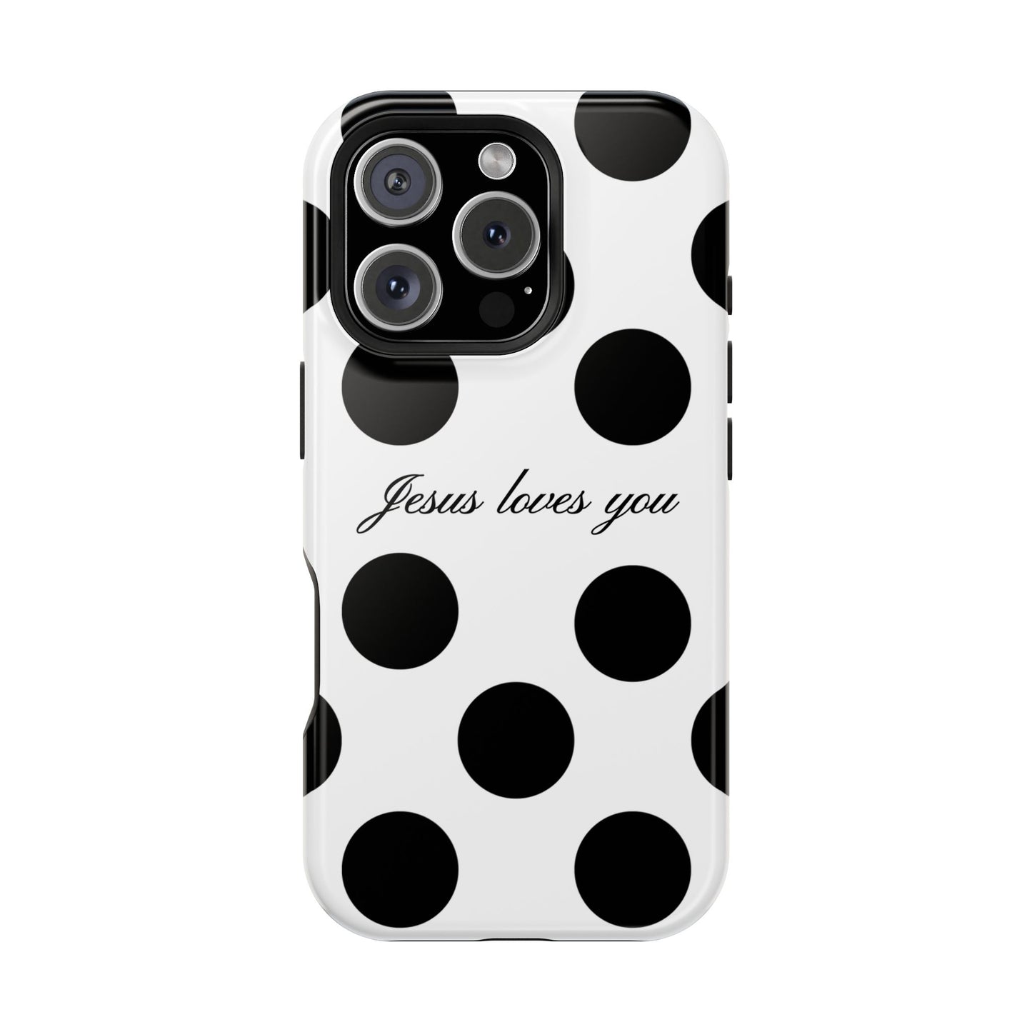 Jesus Loves You Macro Polka Dot Phone Case MagSafe