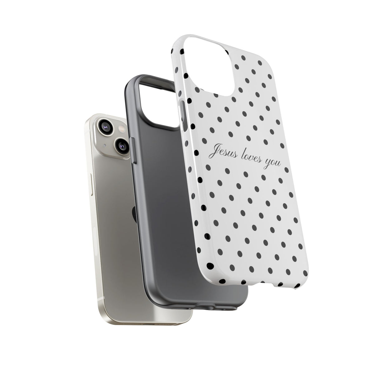Jesus loves you Polka Dot Phone Case