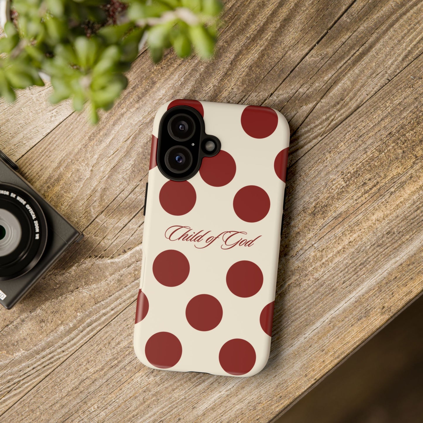 Child of God Red and Créame Phone Case