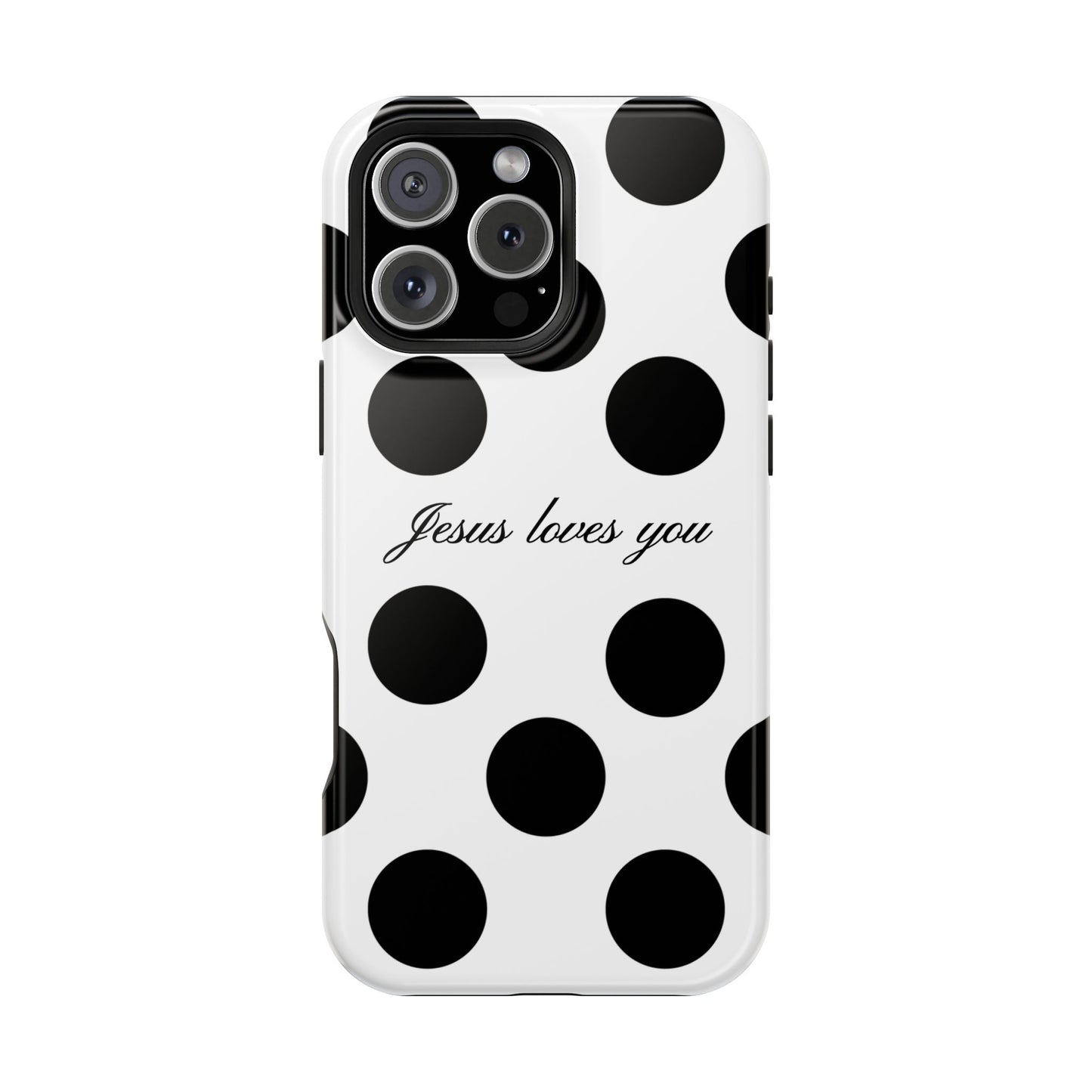 Jesus Loves You Macro Polka Dot Phone Case MagSafe