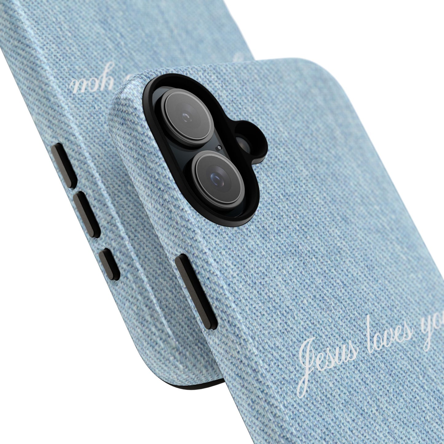 Jesus loves you Denim Phone Case