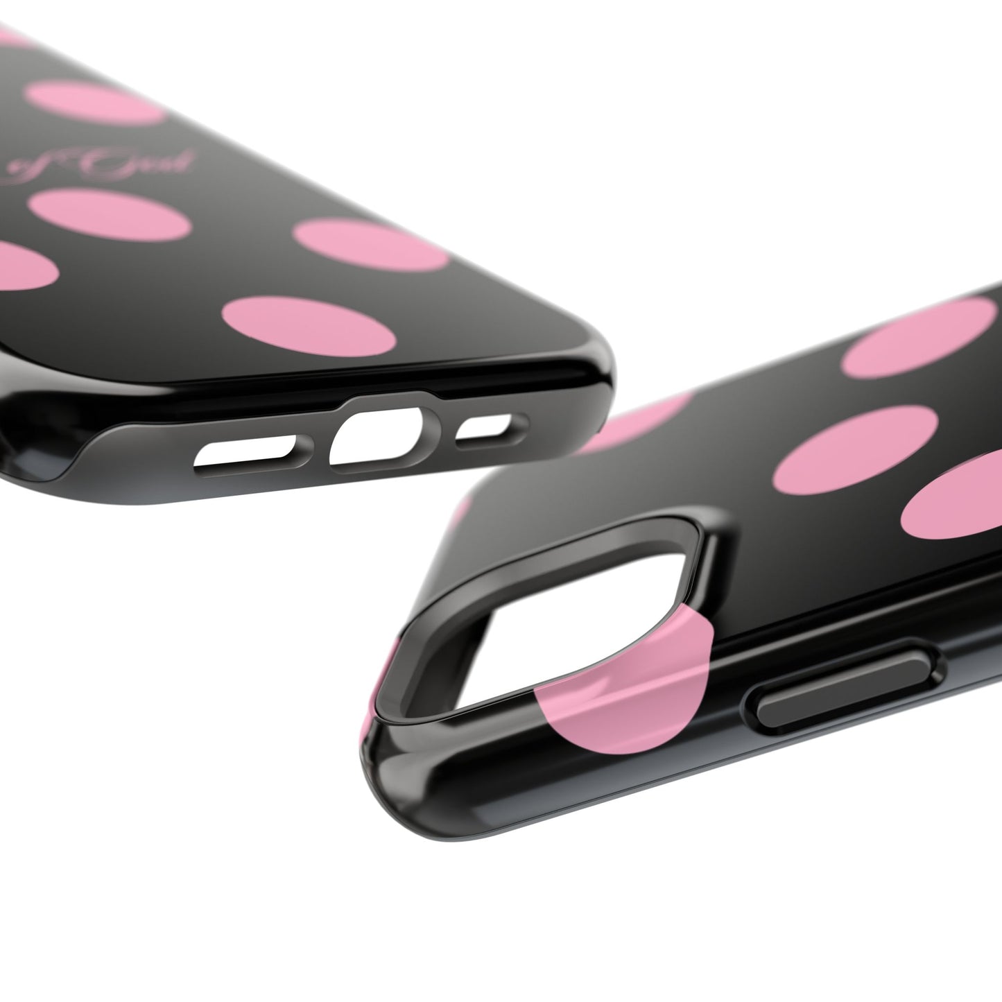 Child of God Pink and Black Polka Dot MagSafe Phone Case