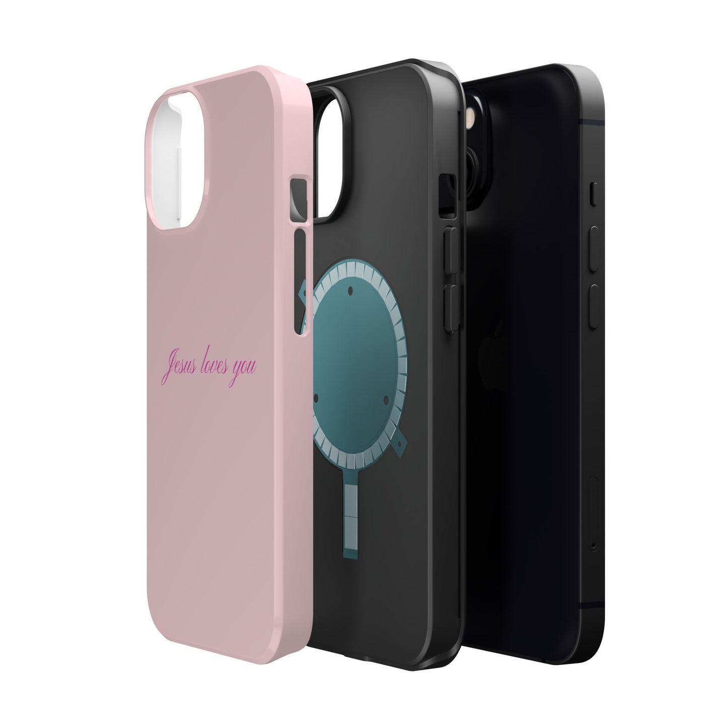 Jesus loves you Baby Pink Phone Case MagSafe