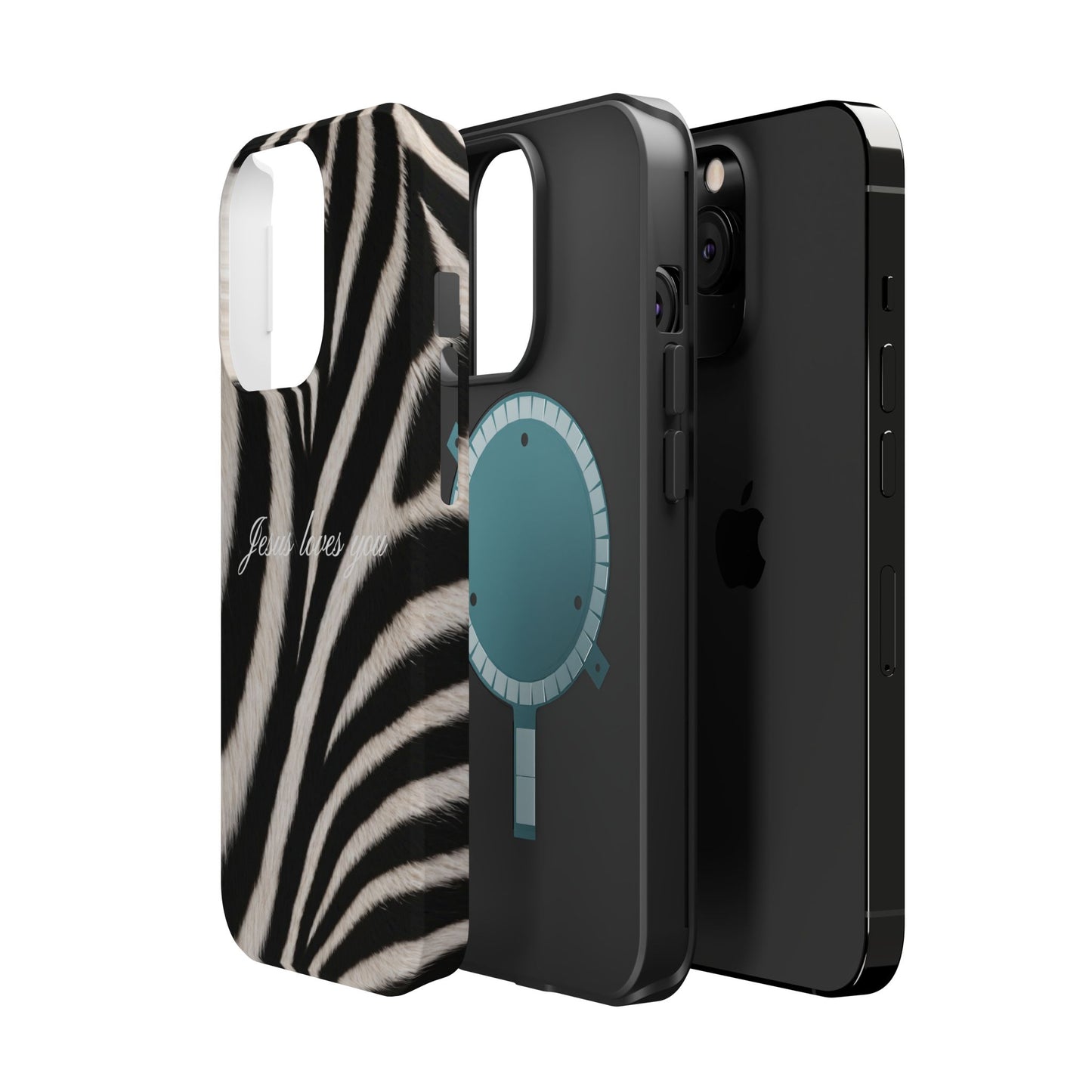 Jesus loves you Zebra MagSafe Phone Case