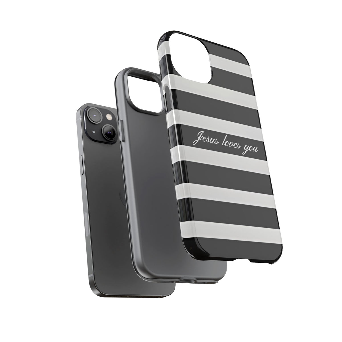 Jesus loves you Stripe Phone Case