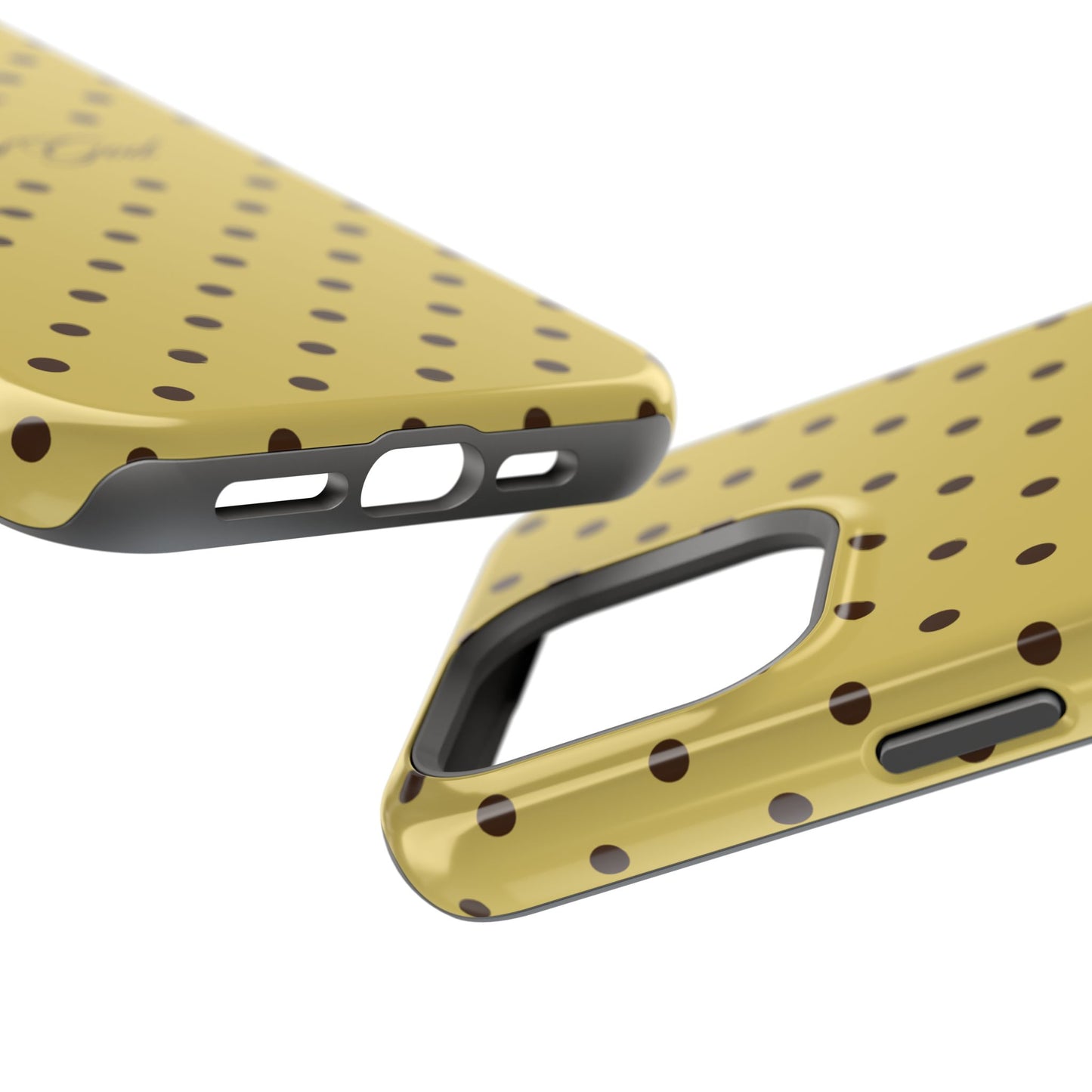 Child of God Yellow and Brown Polka Dot MagSafe Phone Case
