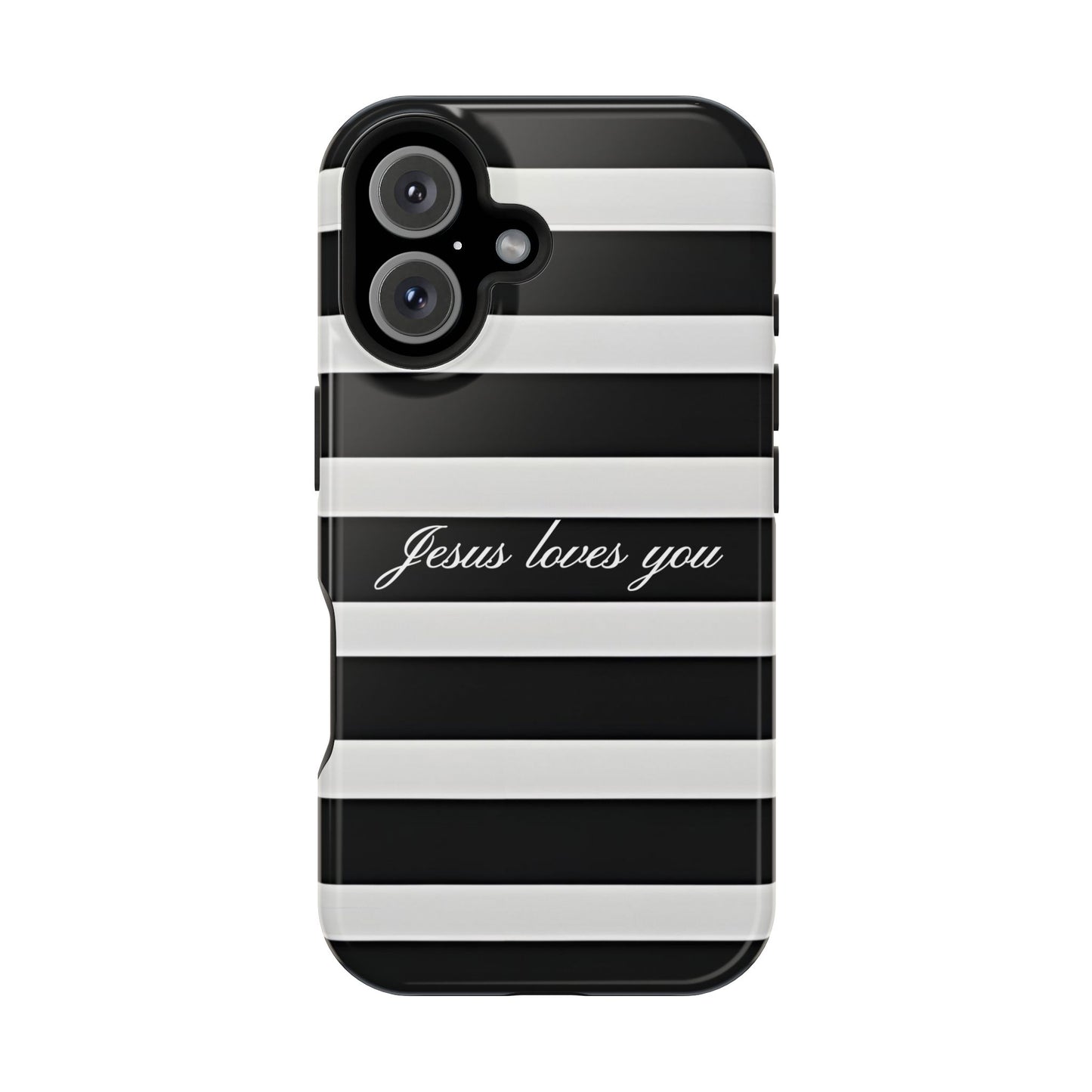 Jesus loves you Striped MagSafe Phone Case