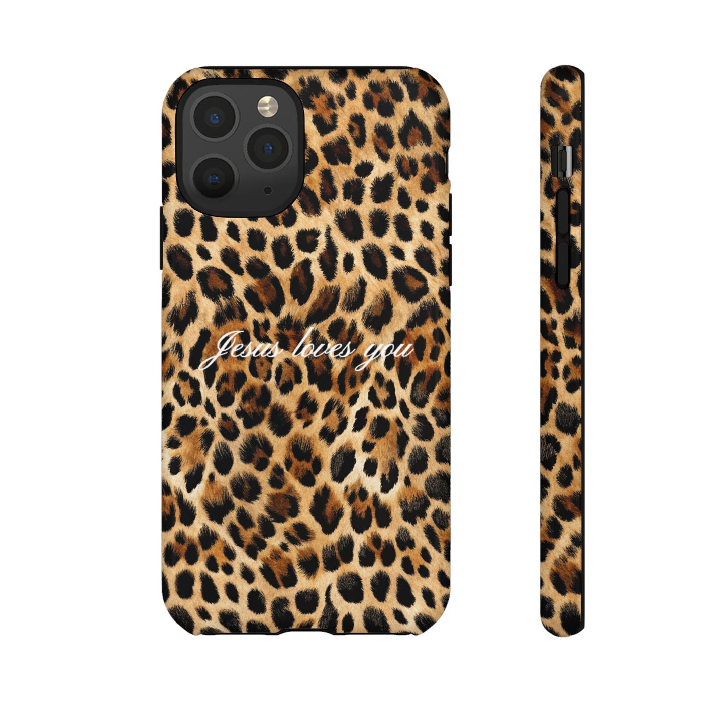 Jesus Loves You Leopard Phone Case