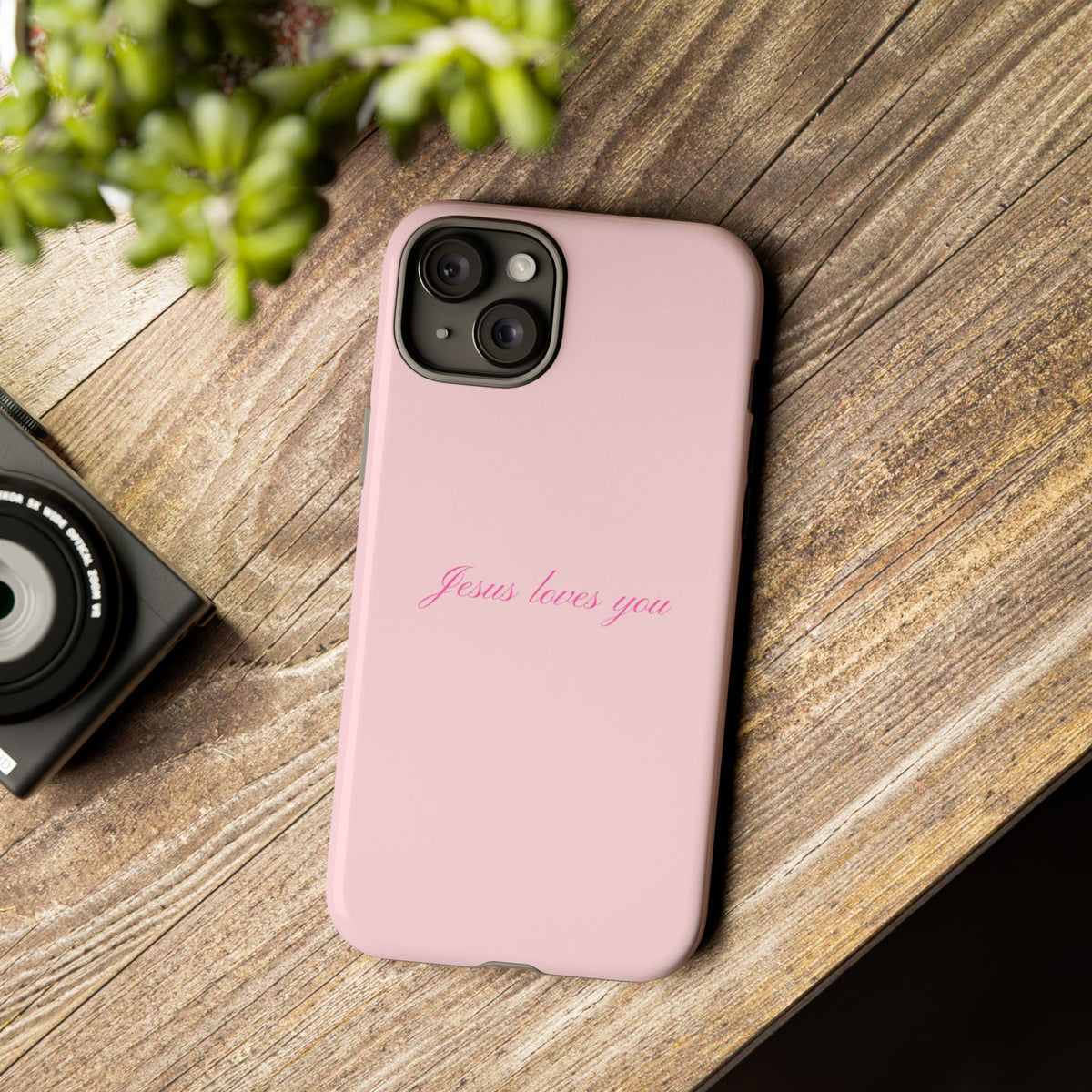 Jesus loves you Baby Pink Phone Case