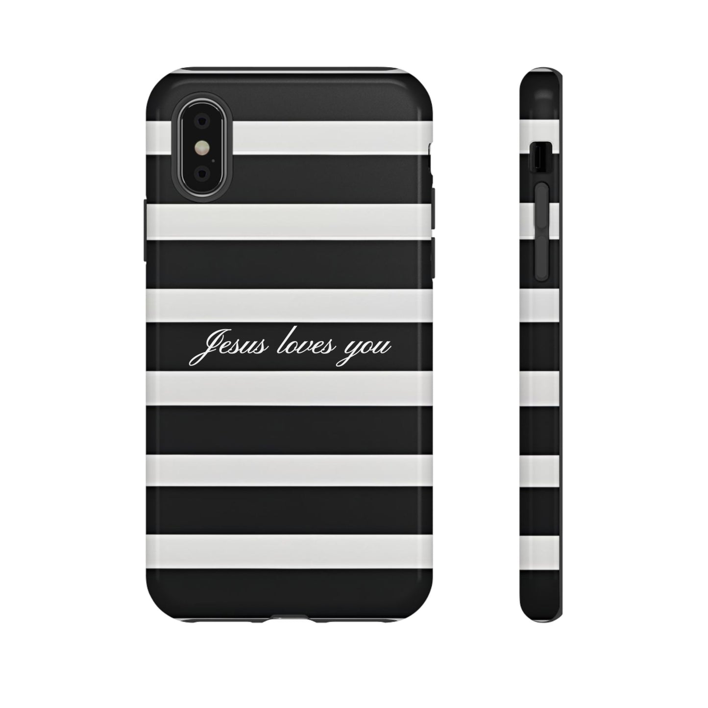 Jesus loves you Stripe Phone Case