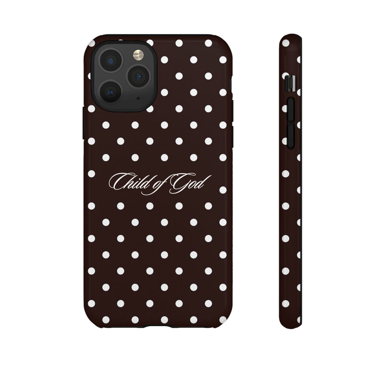 Child of God Espresso Polka Dot Phone Case