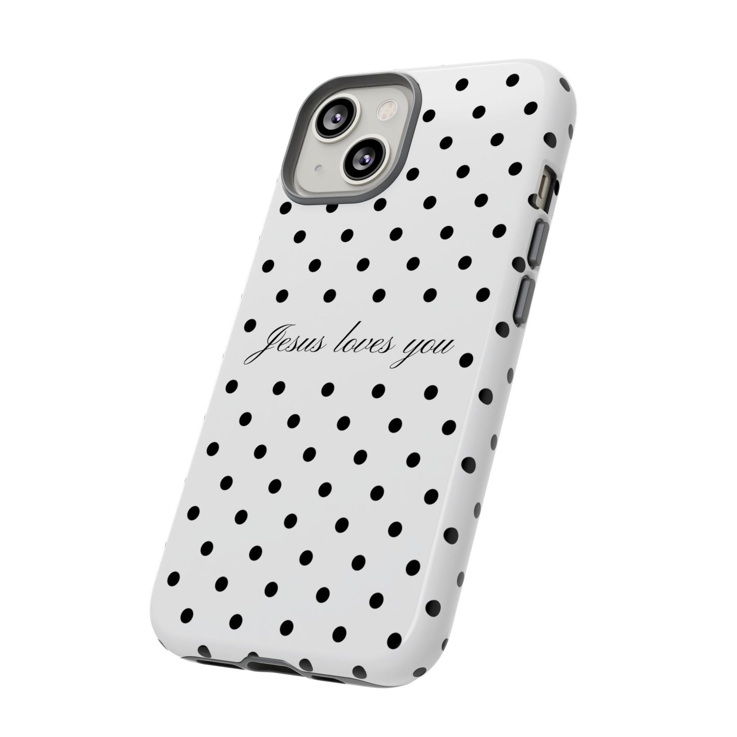 Jesus loves you Polka Dot Phone Case