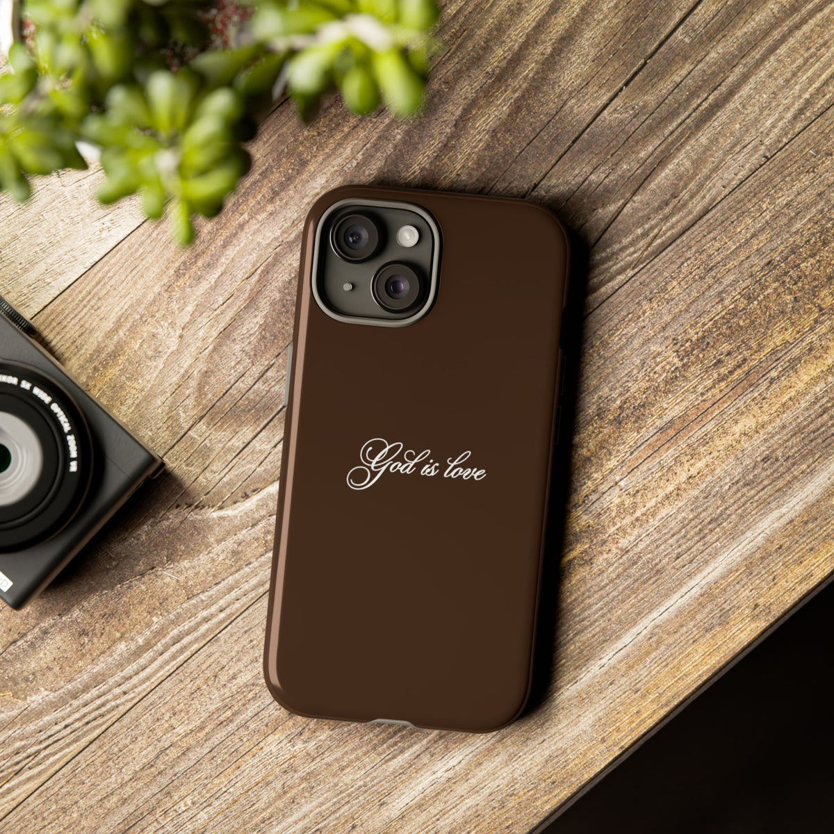 God is Love Espresso Phone Case