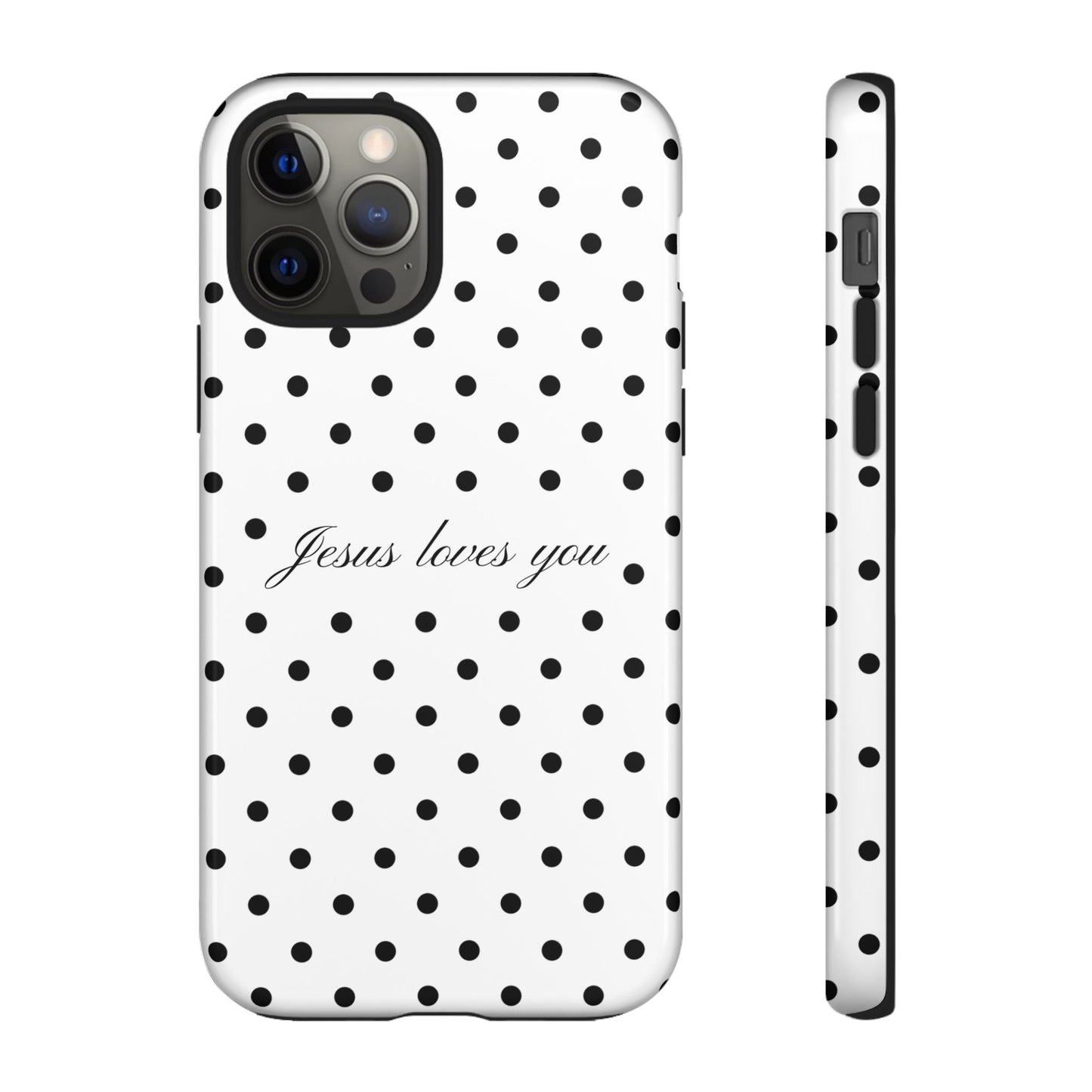 Jesus loves you Polka Dot Phone Case
