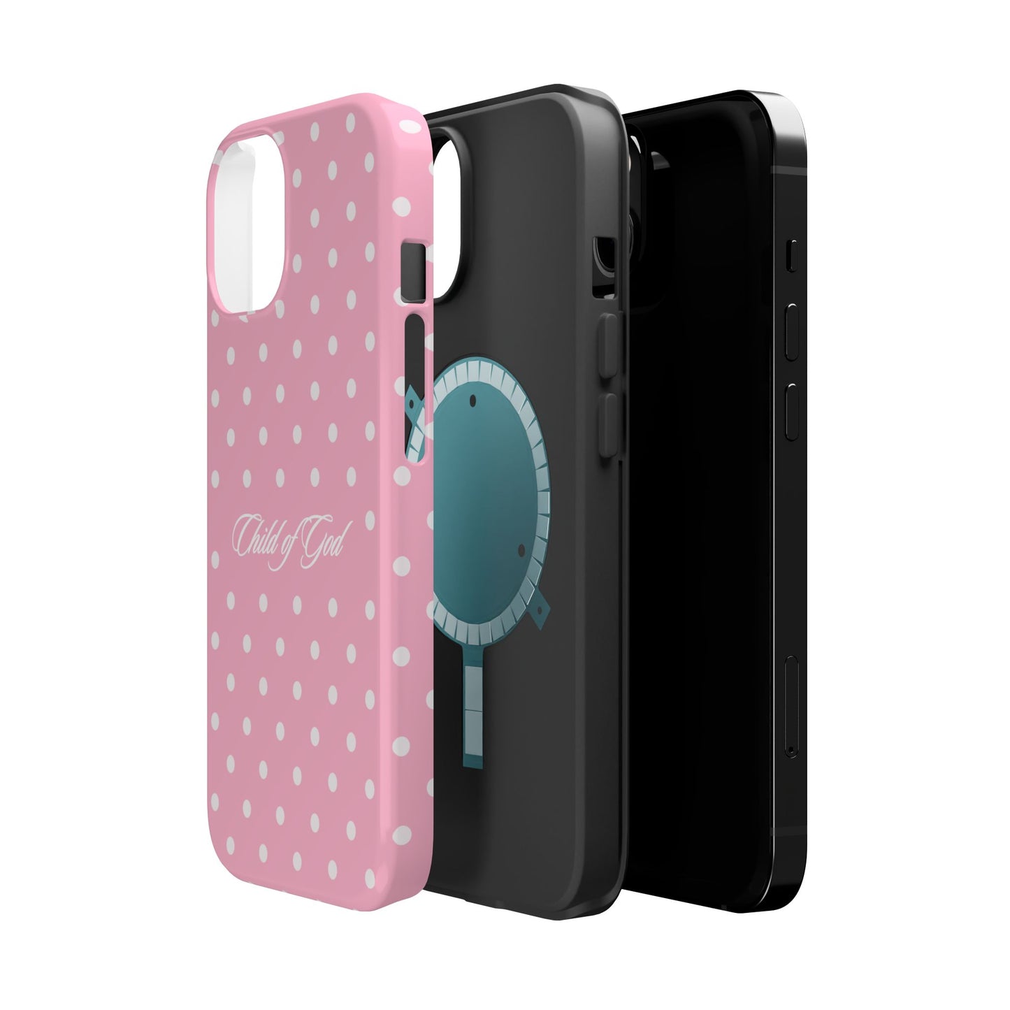 Child of God Pink Polka Dot Phone Case MagSafe