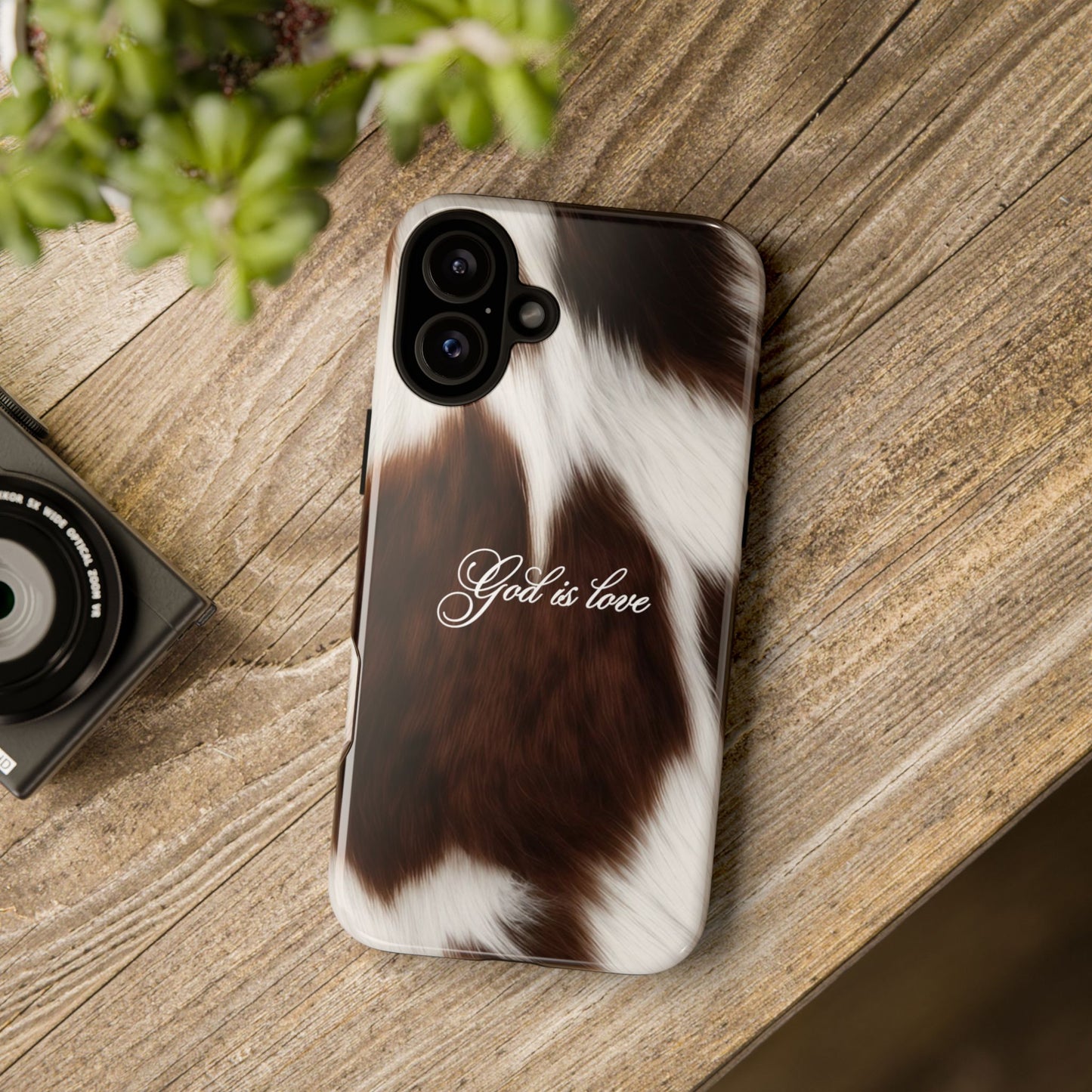 God is love Cow phone case