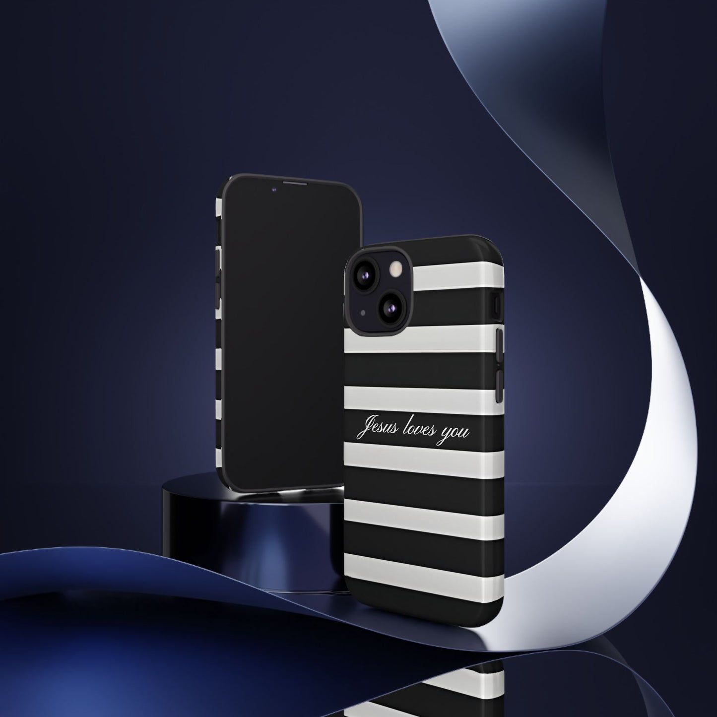 Jesus loves you Stripe Phone Case