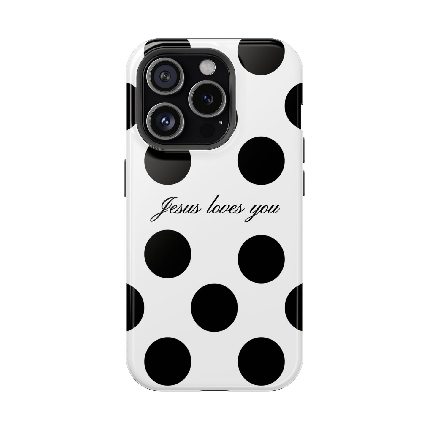 Jesus Loves You Macro Polka Dot Phone Case MagSafe