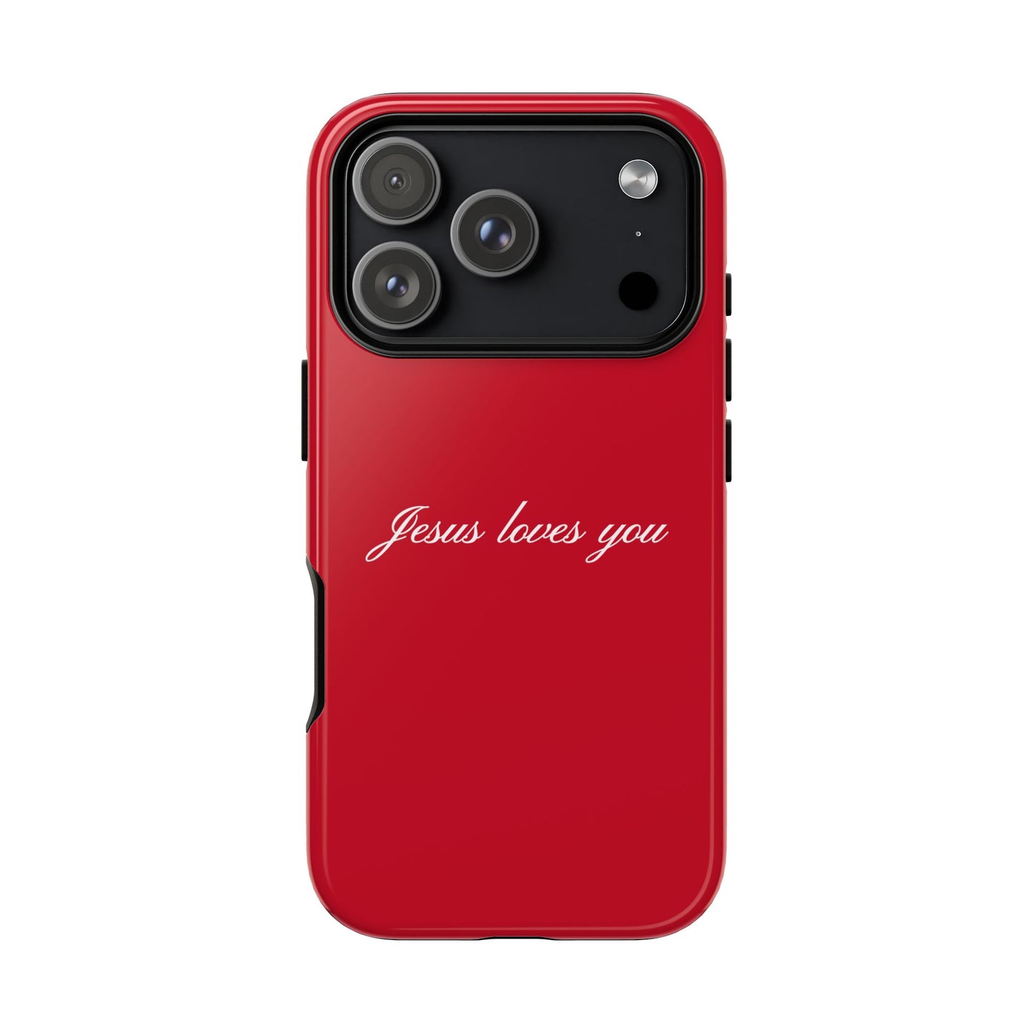 Jesus loves you Red Phone Case