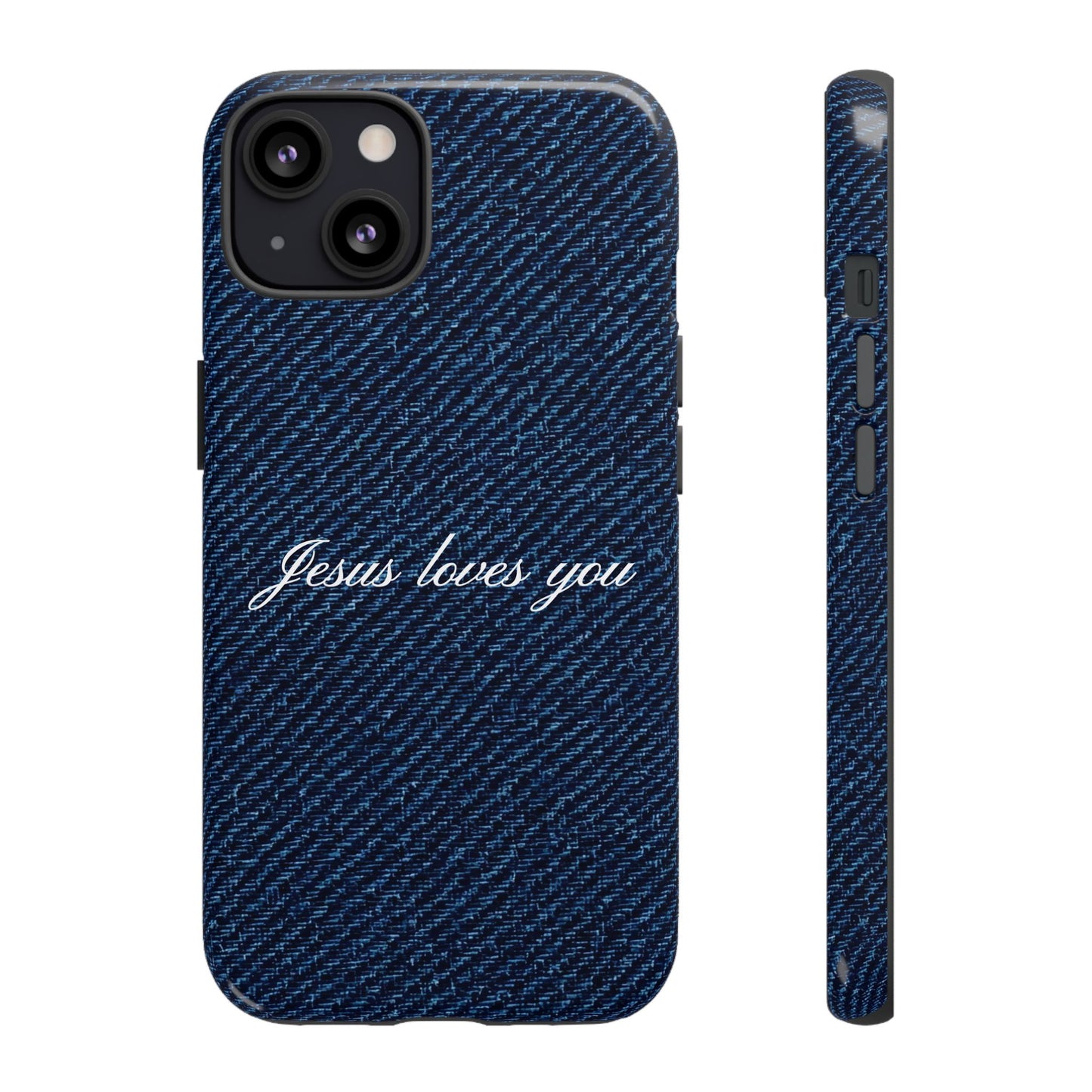 Jesus loves you Dark Denim Phone Case
