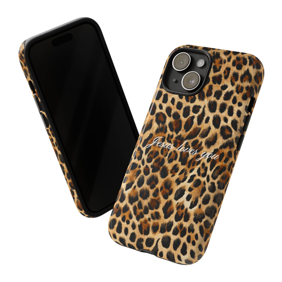 Jesus Loves You Leopard Phone Case