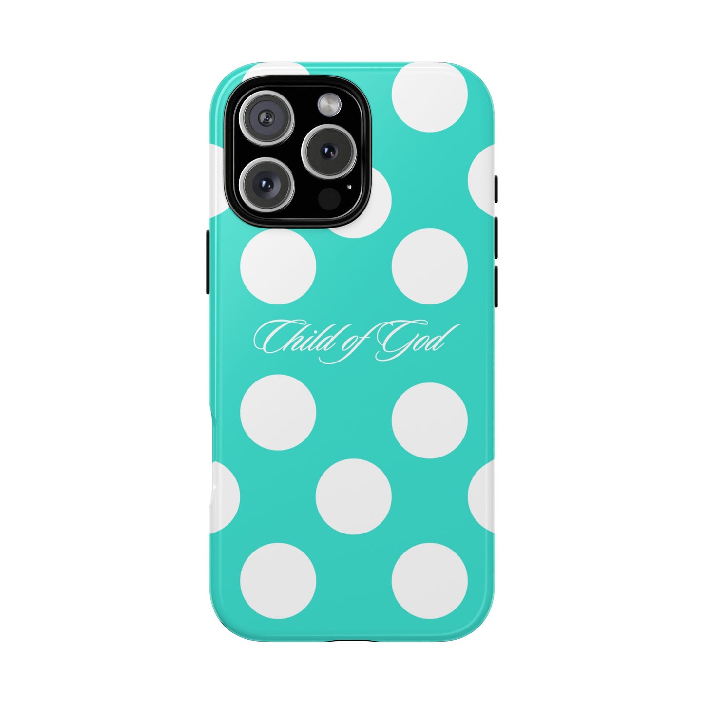Child of God Turquoise Polka Dot Phone Case