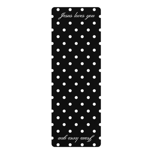 Jesus loves you Polka Dot Workout Mat