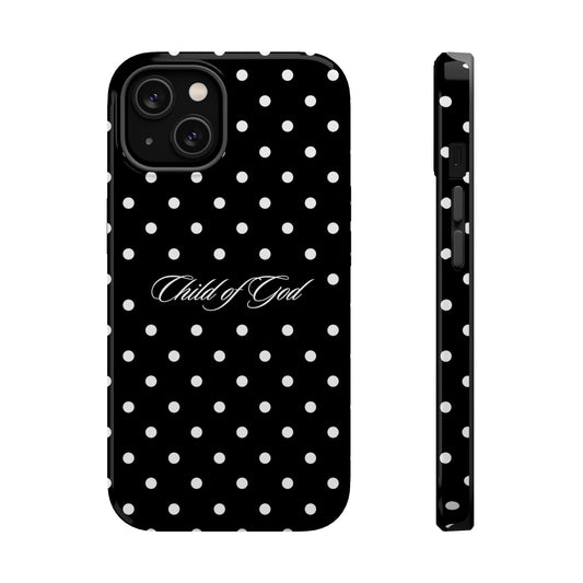 Child of God Black Polka Dot MagSafe Phone Case