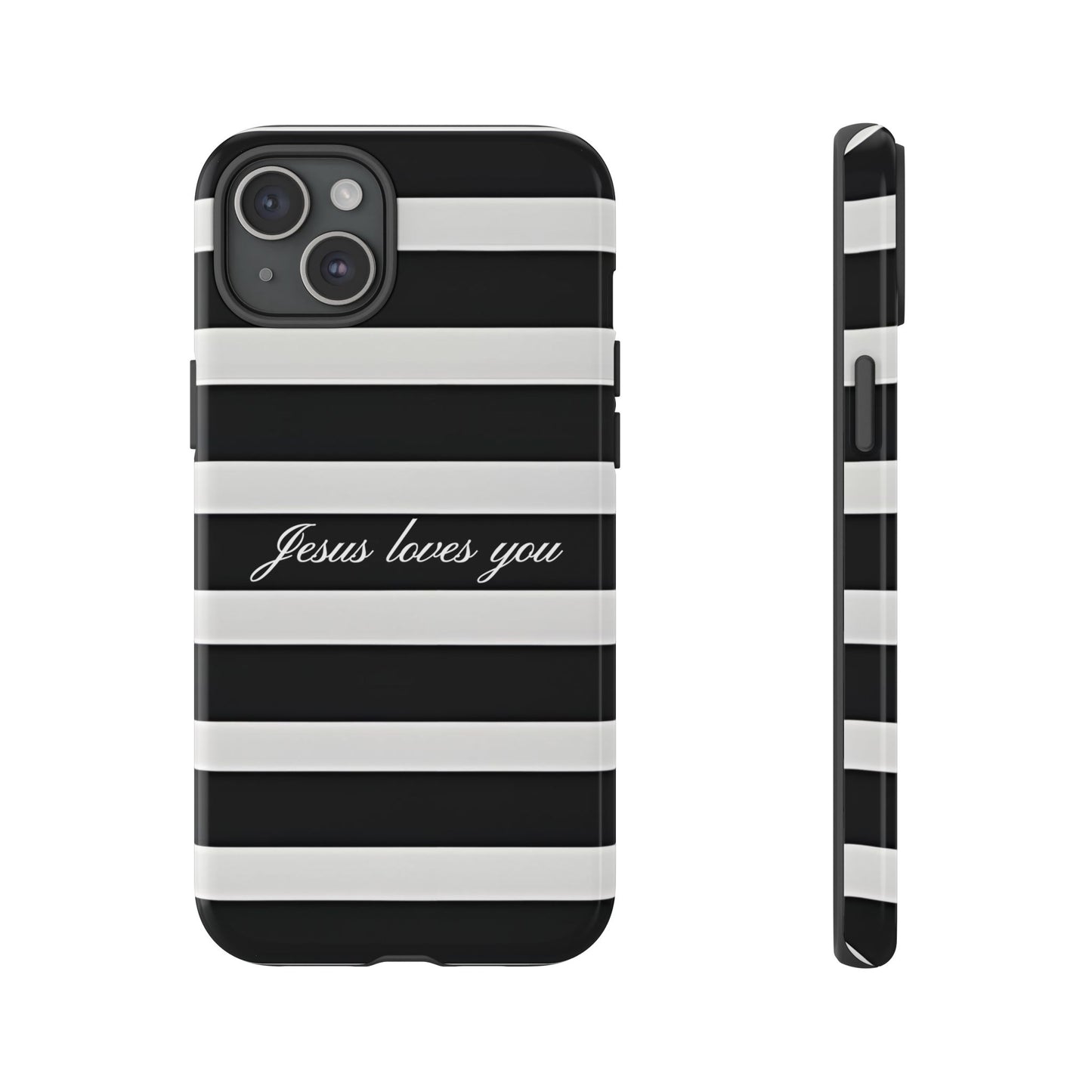 Jesus loves you Stripe Phone Case