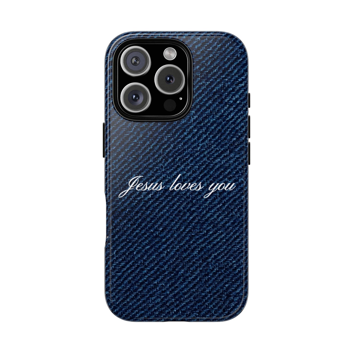 Jesus loves you Dark Denim Phone Case