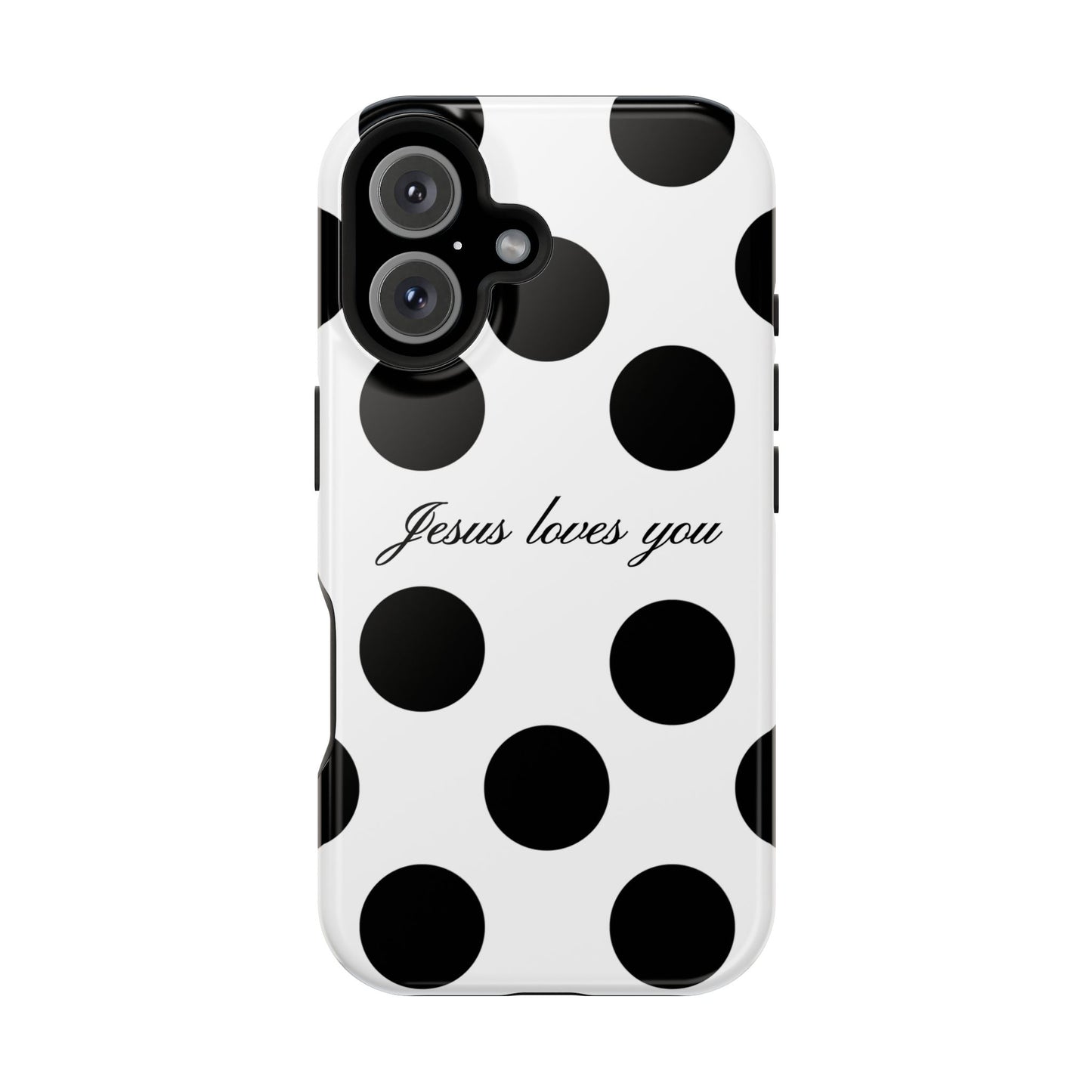 Jesus Loves You Macro Polka Dot Phone Case MagSafe