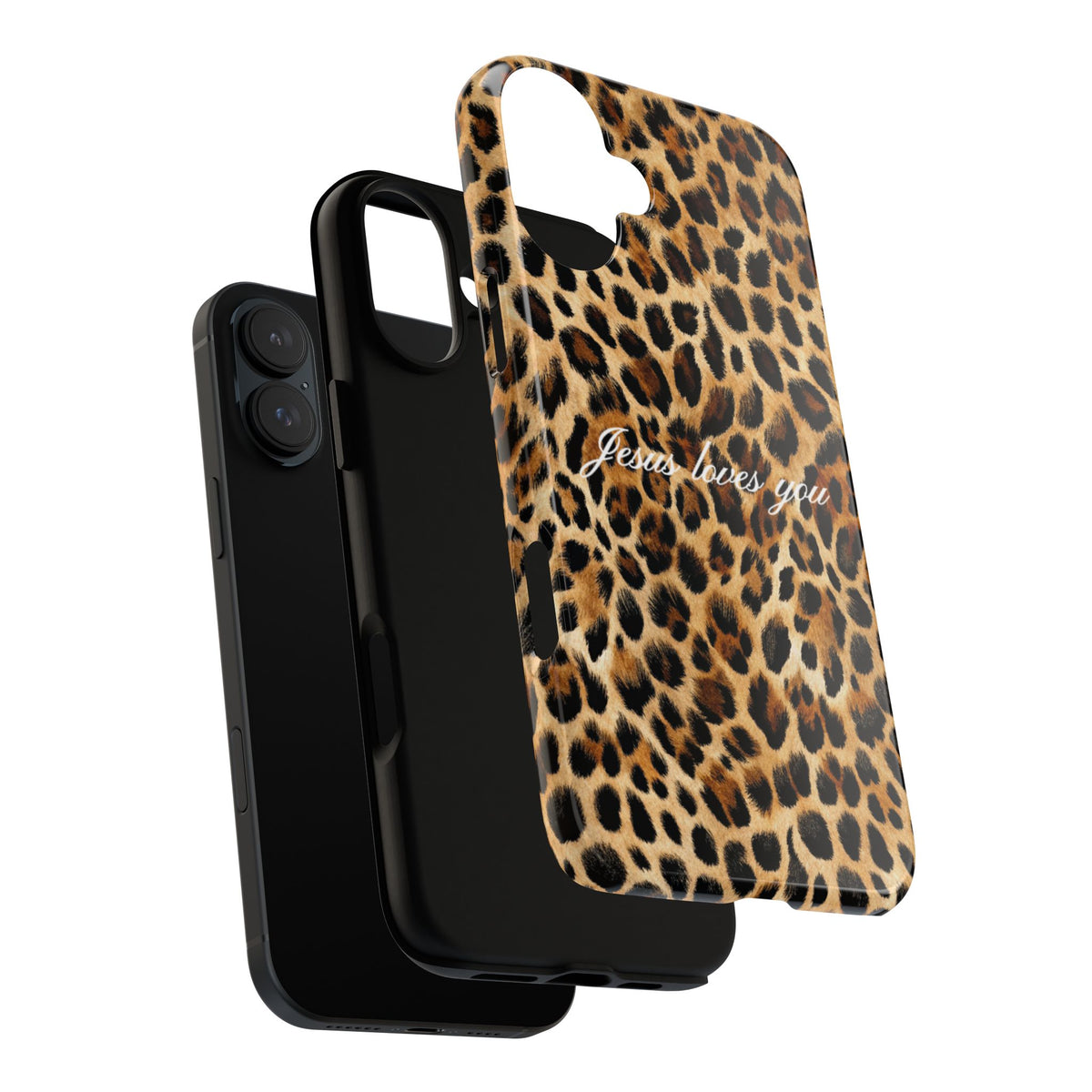 Jesus Loves You Leopard Phone Case