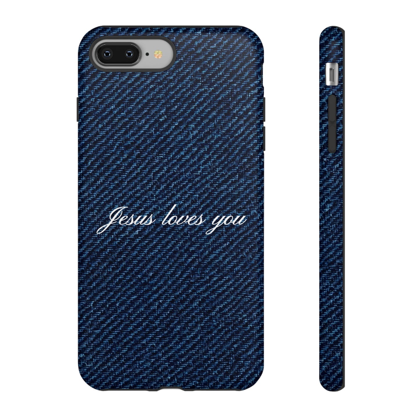 Jesus loves you Dark Denim Phone Case