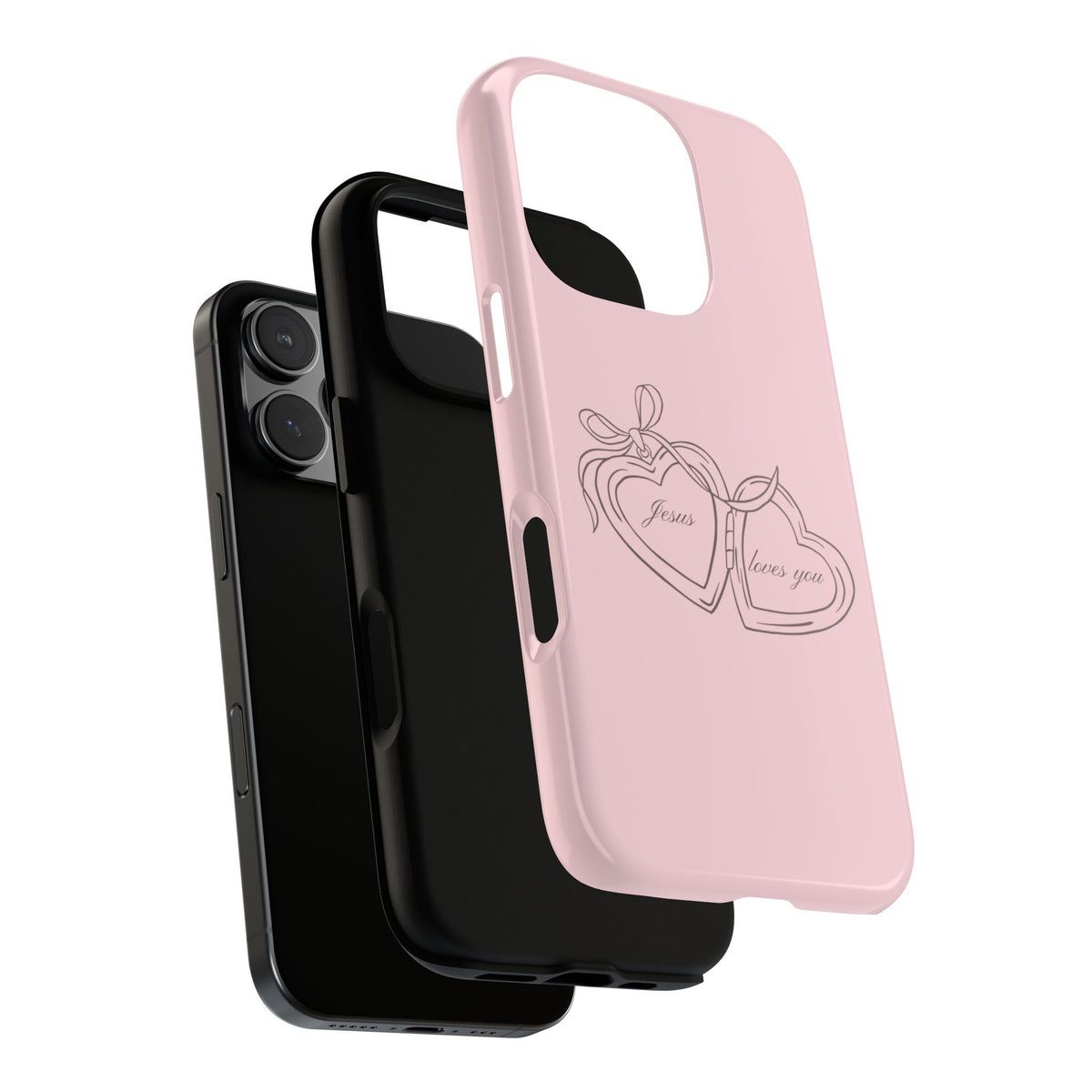 Jesus loves you Pink Locket Phone Case
