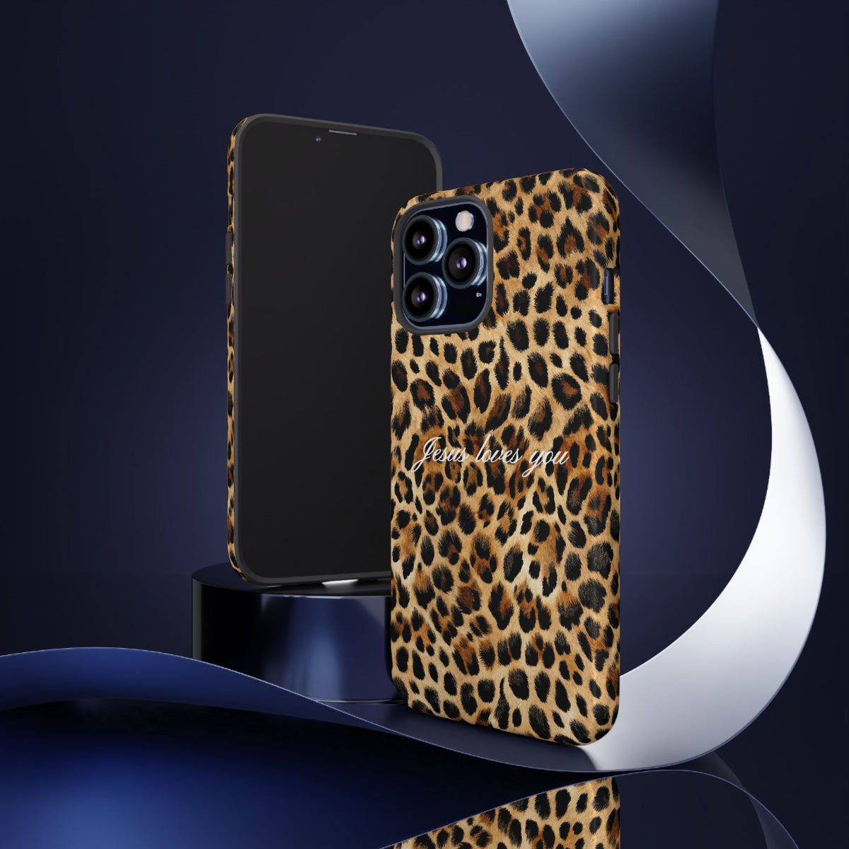 Jesus Loves You Leopard Phone Case