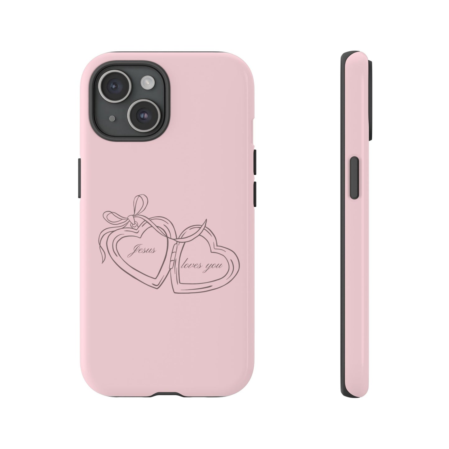 Jesus loves you Pink Locket Phone Case